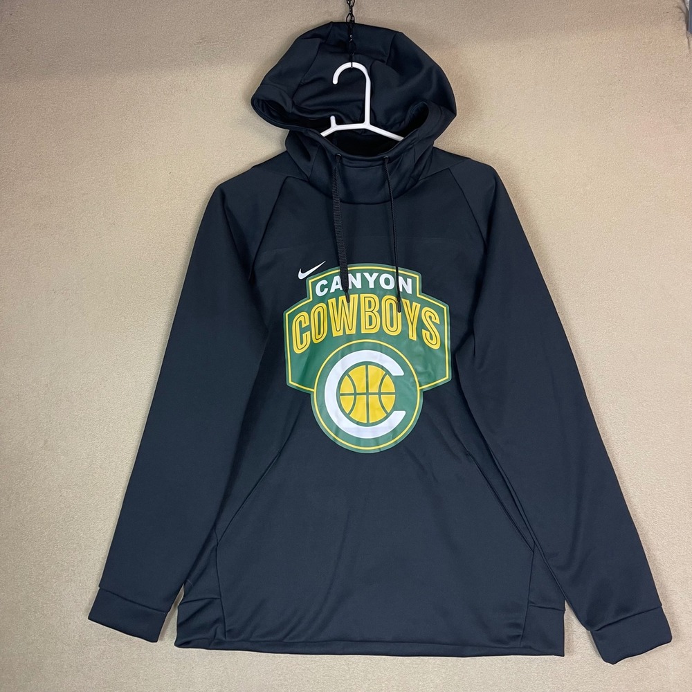 Nike Dri-Fit Canyon Cowboys Basketball Hoodie Pullover Black‎ Men's Large
